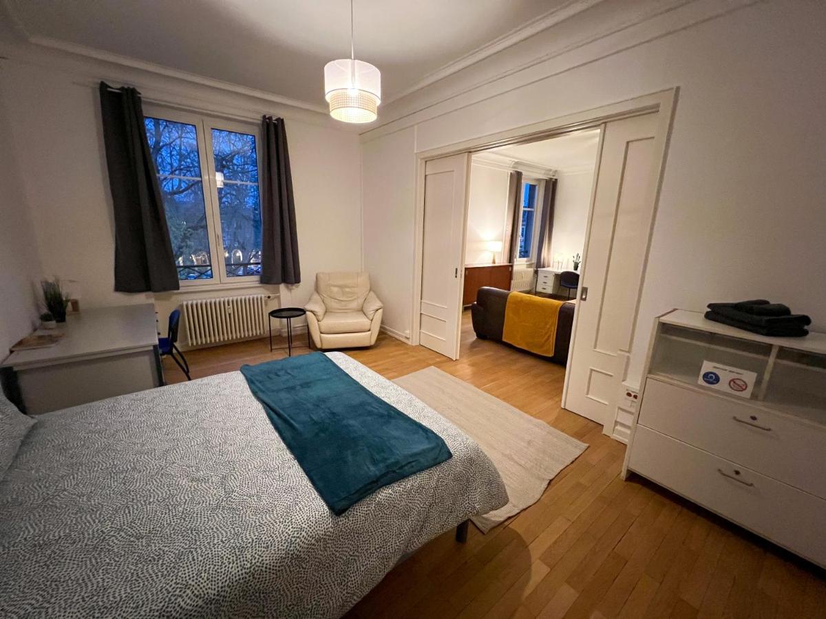 Chambres Privees -Private Room- Dans Un Spacieux Appartement - 100M2 Centre Proche Gare Mulhouse Exteriör bild